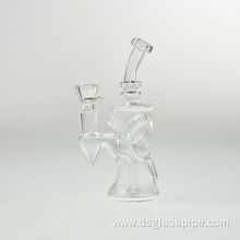 New Design Recycle Water Pipe Primary Color Tube Factory Wholesale Glass Water Pipe for Smoking